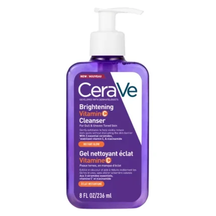 ژل شوینده ویتامین سی سراوی مدل Brightening Vitamin C Cleanser